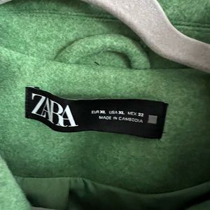 Zara size xl cropped spring green jacket